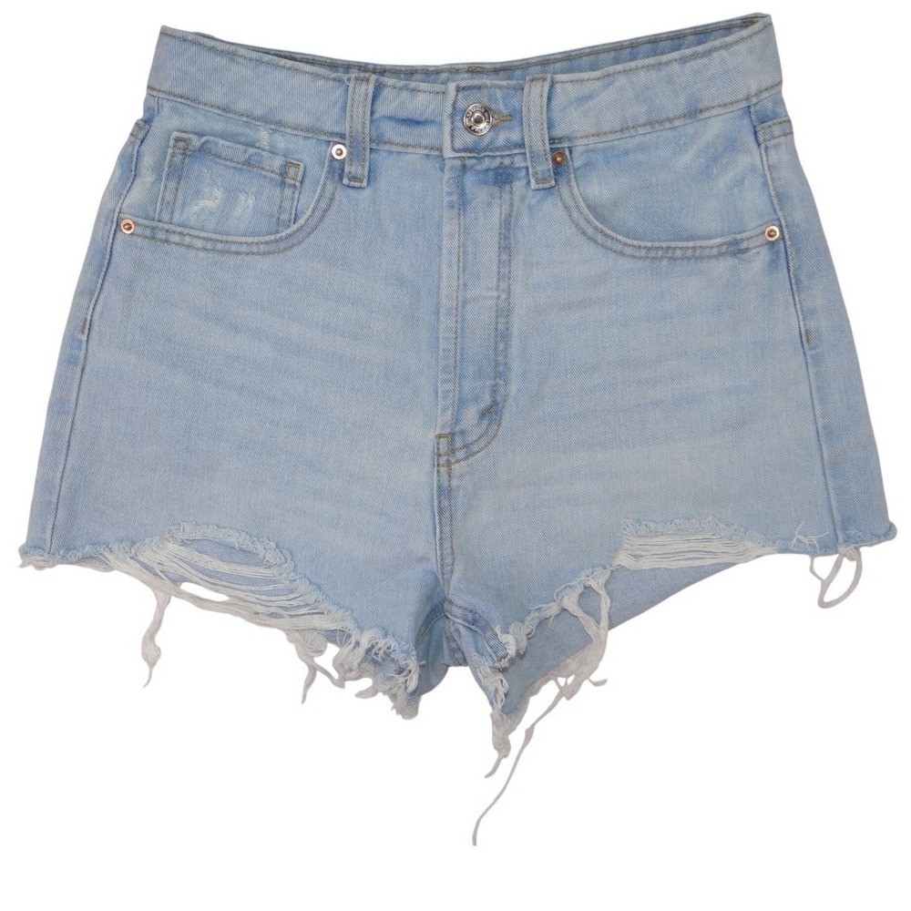 Wild Fable Womens Light Wash Denim‎ Cutoff Shorts High Rise Distressed Size L